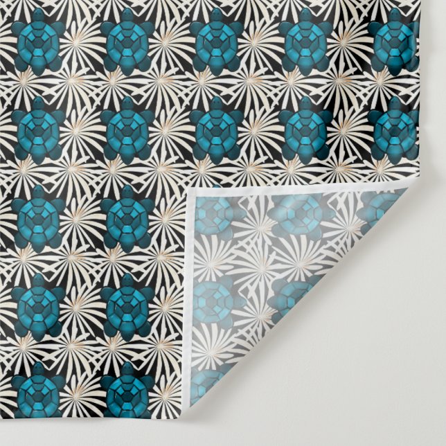Cute Turtle Floral pattern  Tapestry (Detail)