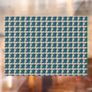 Cute Turtle Floral pattern Window Cling