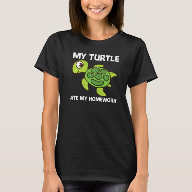 Cute Turtle For Kids Boys Sea Turtle Reptile Anima T-Shirt (Front)