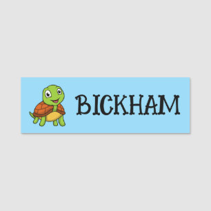 Cute Turtle Funny back to school Name Tag