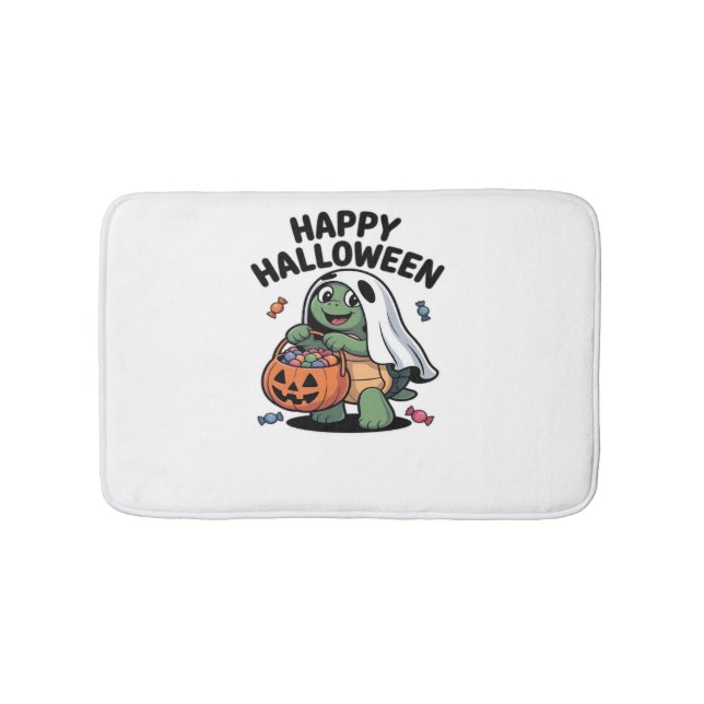 Cute Turtle Ghost Costume � Adorable Halloween Tri Bath Mat (Front)
