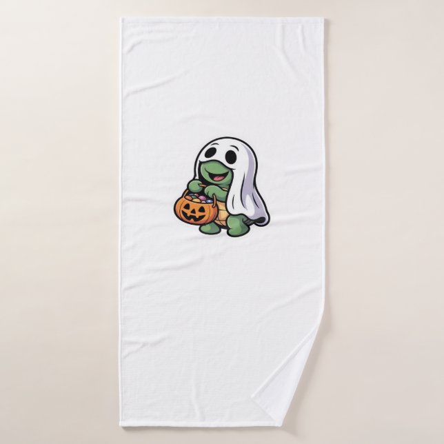 Cute Turtle Ghost Costume � Adorable Halloween Tri Bath Towel (Bath Towel)