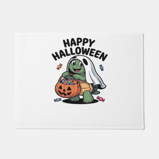 Cute Turtle Ghost Costume � Adorable Halloween Tri Doormat (Front)