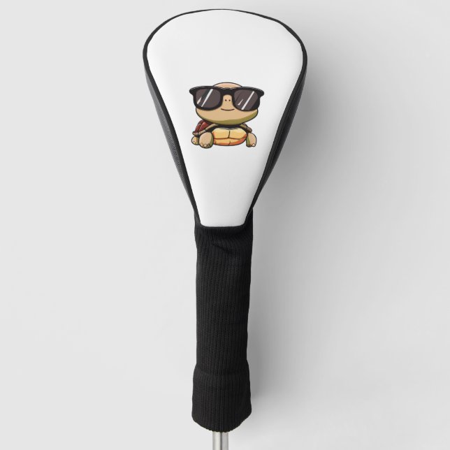 Cute Turtle Halloween 2023 sunglasses Costume Over Golf Head Cover (Front)