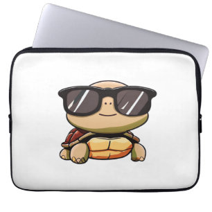 Cute Turtle Halloween 2023 sunglasses Costume Over Laptop Sleeve