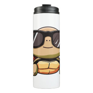 Cute Turtle Halloween 2023 sunglasses Costume Over Thermal Tumbler