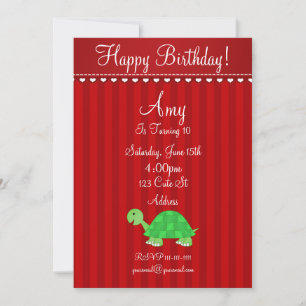 Cute turtle invitation