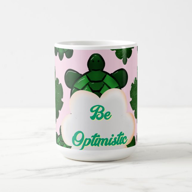 Cute Turtle Leaves Seamless Pattern, Tropical  Coffee Mug (Center)