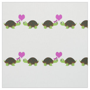 Cute Turtle Love Fabric
