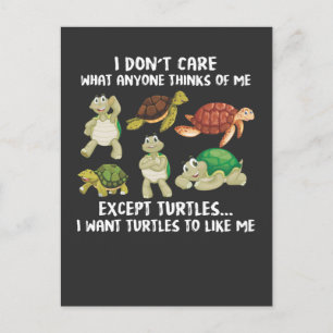 Cute Turtle Lover Sea Ocean Turtles Enthusiast Postcard