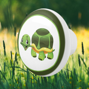 cute turtle lovers decor ceramic knob