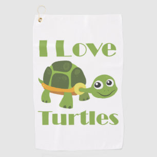Cute Turtle loving Kid Reptile Fan Golf Towel