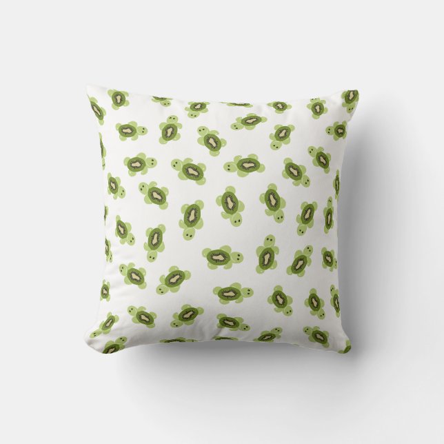 Cute turtle pattern  throw pillow (Front)