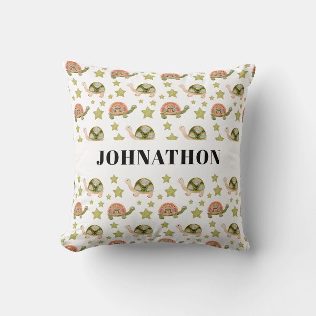 Cute Turtle Pattern   Throw Pillow (Front)