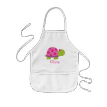 Cute Turtle Personalized Apron for Girls
