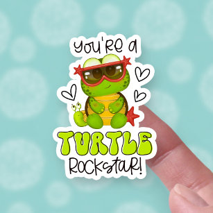 Cute Turtle Pun Funny Rockstar Small Business