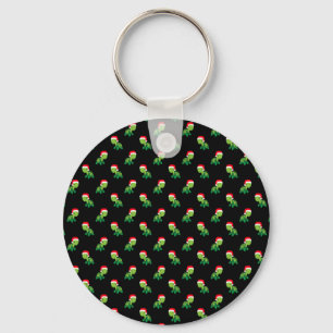 Cute Turtle Sea Animal Merry Christmas Santa Claus Keychain