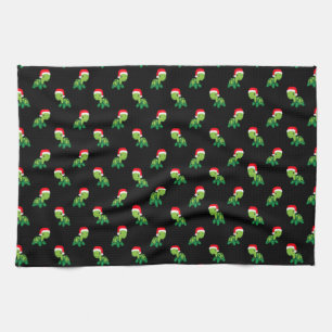 Cute Turtle Sea Animal Merry Christmas Santa Claus Kitchen Towel