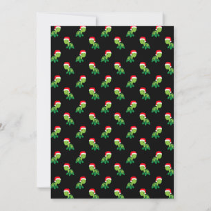 Cute Turtle Sea Animal Merry Christmas Santa Claus Thank You Card