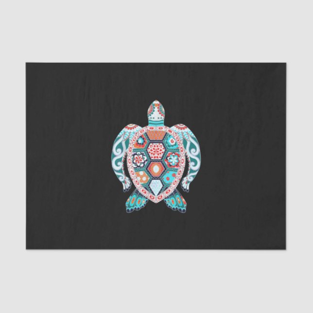 Cute Turtle - Sea Turtle Sea Ccean Beach Lover Tissue Paper (Front)