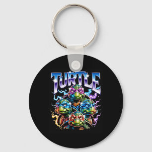 Cute Turtle Squad Electric Lightning Halloween Keychain