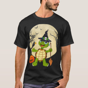 Cute Turtle Witches Halloween Costume Pumpkin Part T-Shirt