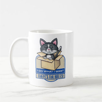 Cute Tuxedo Cat I Do What I Want Coffee Mug