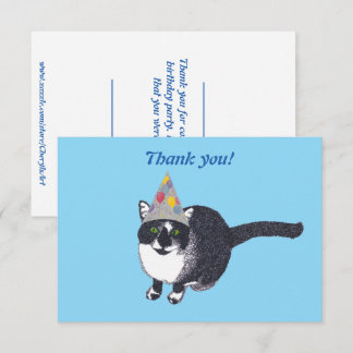 Cute Tuxedo Cat Thank you Cards