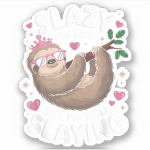 Cute Tween Girl Funny Animal Sloth Slay Meme Trend