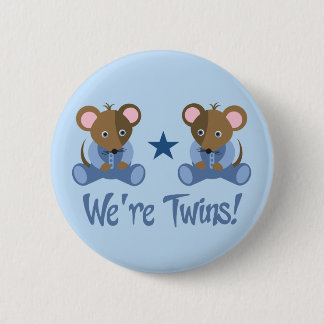 Cute Twin Boy Mice Gift 2 Inch Round Button