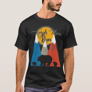 Cute Twin Single Mom Bear Two Cubs Little Bears T-Shirt