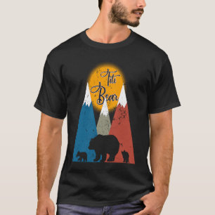 Cute Twin TITI Bear Two Cubs Little Bears Father's T-Shirt