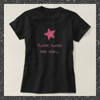 Cute Twinkle Little Star Black and Pink 