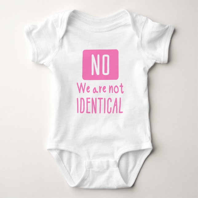 Cute Twins Baby Bodysuit (Front)