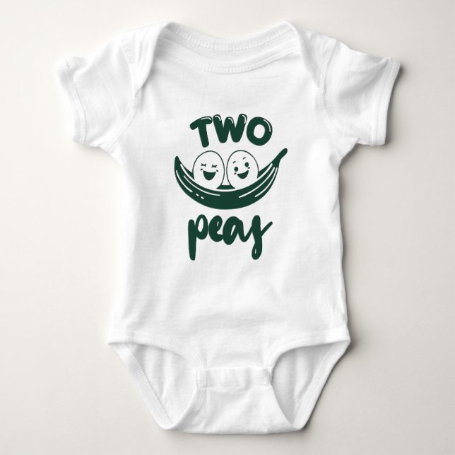 Cute Twins Baby Bodysuit (Front)