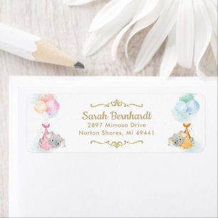 Cute Twins Boy Girl Elephant Baby shower Adresse :