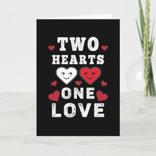 Cute Two Hearts One Love Birthday Valentine's Day Card
