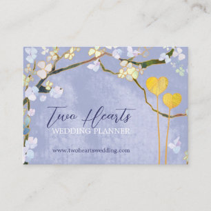 Cute Two Hearts Wedding Planner Business Card