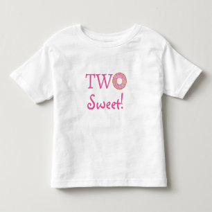 Cute Two Sweet 2nd Birthday Pink Doughnut Toddler T-shirt