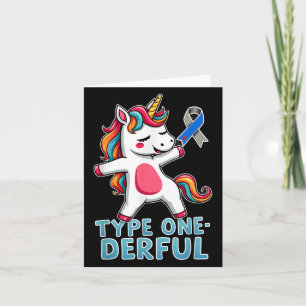 Cute Type 1 Diabetes Awareness T1d Type One-derful Card