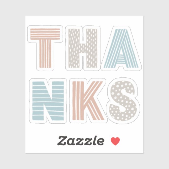 Cute typography lettering. Kids pastel thanks (Sheet)