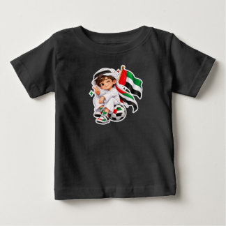 Cute UAE Flag Soccer Boy Baby T-Shirt – Kids Dubai