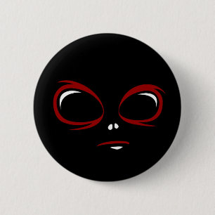 Cute ufo face monster  2 inch round button