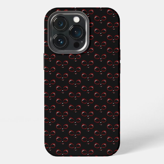 Cute ufo face monster  iPhone case (Back)