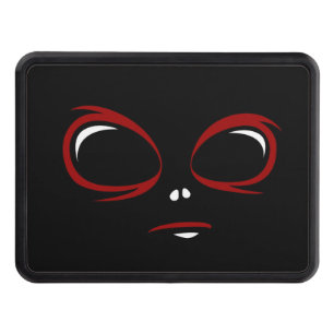 Cute ufo face monster throw pillow button trailer hitch cover
