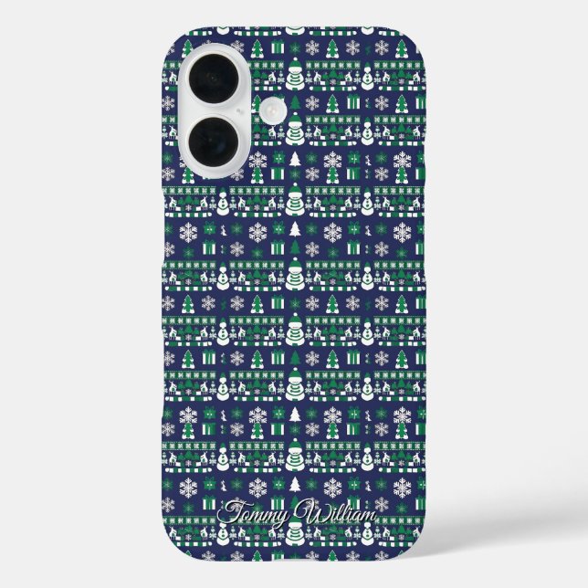 cute ugly christmas sweater pattern Case-Mate iPhone case (Back)