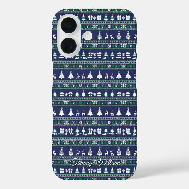 cute ugly christmas sweater pattern Case-Mate iPhone case (Back)