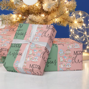 Cute Ugly Sweater Merry Christmas Holiday Gift Wrapping Paper