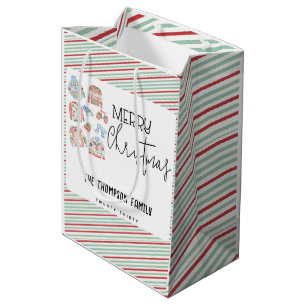 Cute Ugly Sweater Merry Christmas Holiday Medium Gift Bag