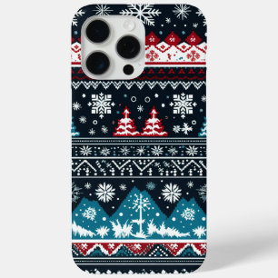 Cute Ugly Sweater Pattern Christmas iPhone 15 Pro Max Case